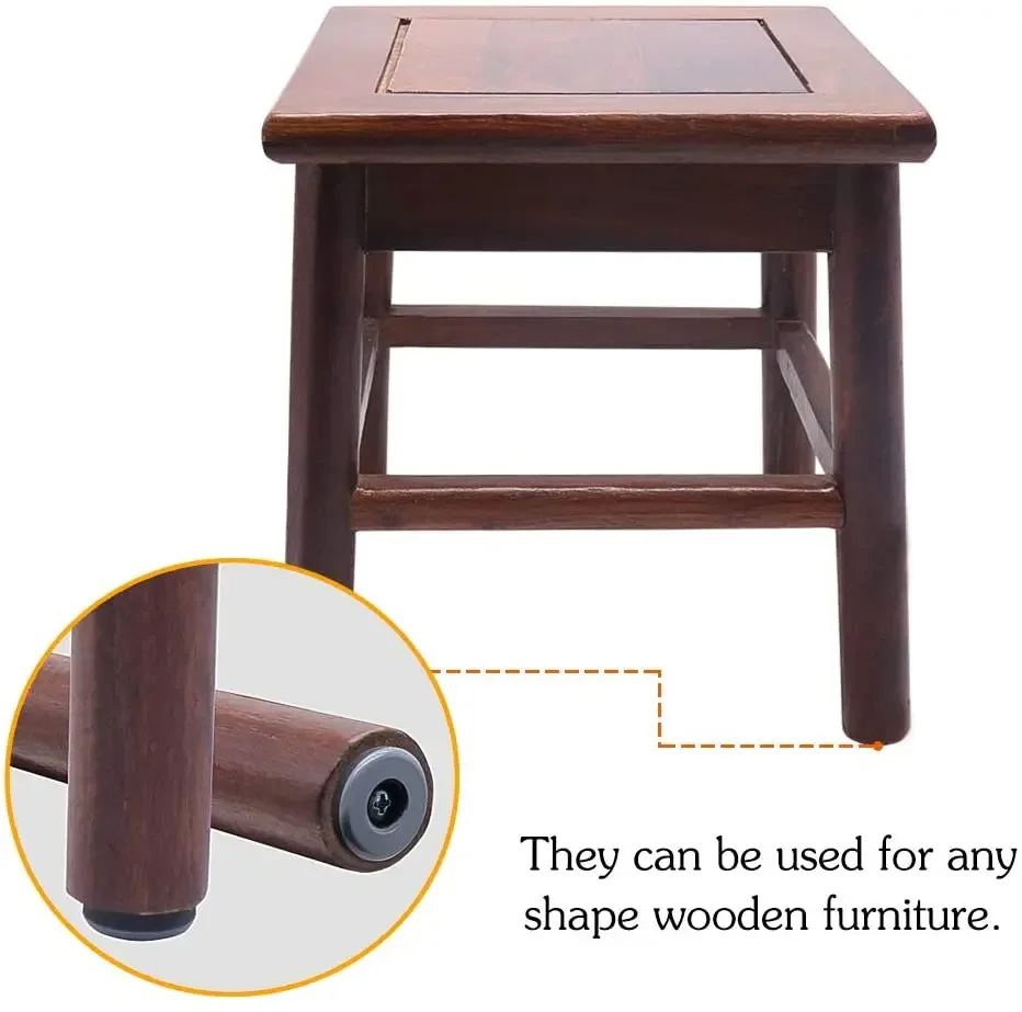 8pcs Furniture Sliders Pads Reusable Furniture Glides with Screws Table Chair Leg Mat Floor Protector for Carpet Tile Hardwood - Image 2