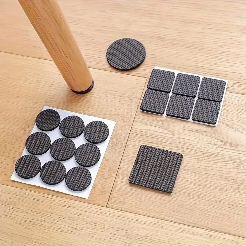60pcs Heavy Duty Furniture Pads - Non Slip Rubber Feet for Chair Legs and Hardwood Floors