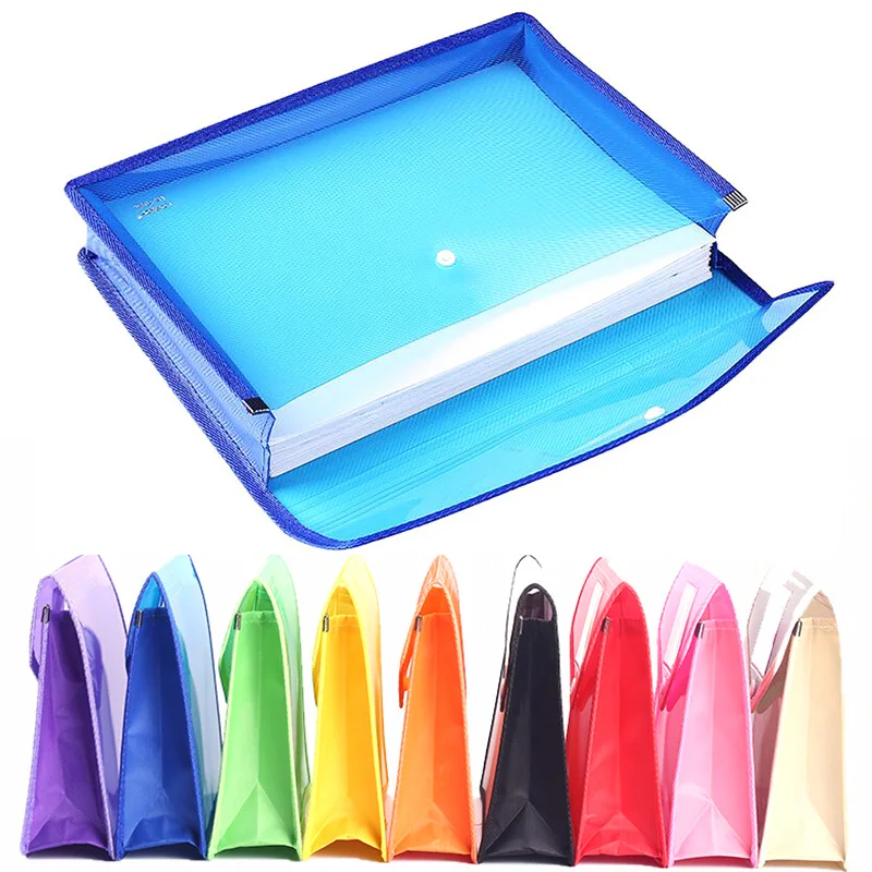 A4 File Folder Stationery Storage Folder Waterproof File Organizer Folders Pvc Bag Portfolio Paper Storage Office Organizers - Image 2
