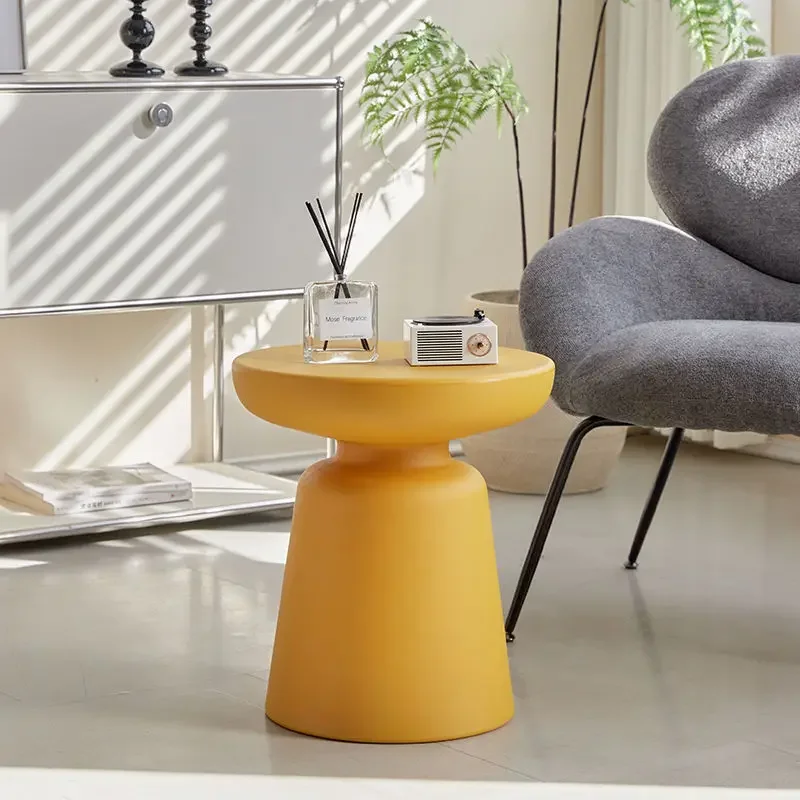 Living Room Sofa Side Table Plastic Small Round Table Modern Simple Mushroom Hourglass Coffee Table Bedroom Bedside Tables