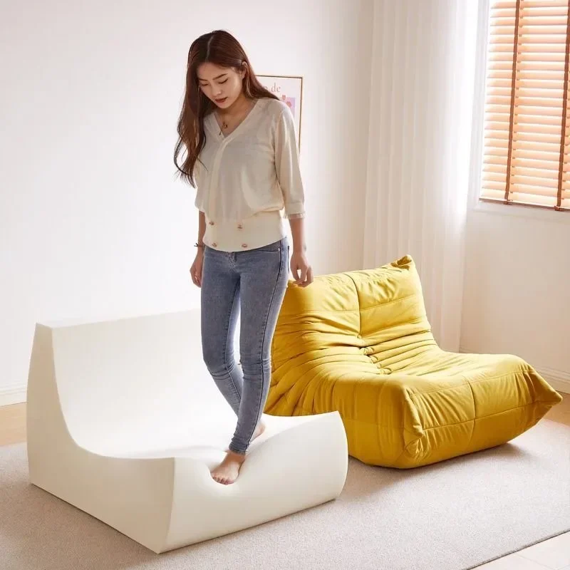 Luxury Living Room Sofa Furgle Chair Soft Suede Oversized Chair Lazy Floor Sofa for Living Room Corner Chair Caterpillar Sofa - Image 6
