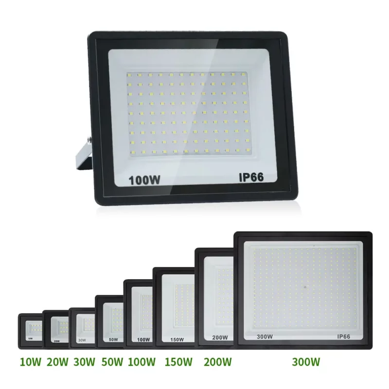 LED Floodlight AC220V 110V 10-300W IP66 Waterproof For Outdoor Wall Garden LED Reflector Street Lamp Wall Flood Lights