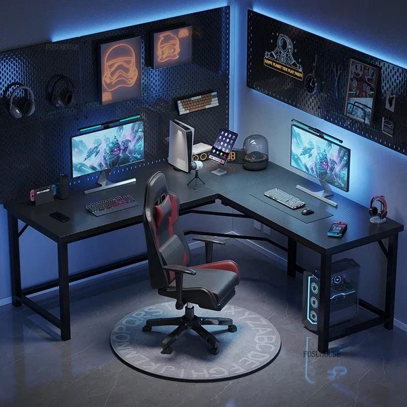 Nordic Corner Computer Desks Desktop Gaming Tables Home Double Desks Bedroom Office Desks Creative Corner Student Study Table A - Image 2
