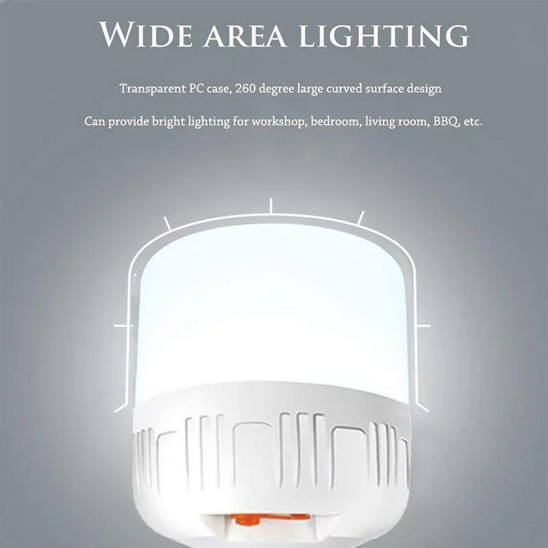 Waterproof And Rechargeable LED Night Light Bulb Dimmable Emergency Light Outdoor Barbecue Tent Light Courtyard Garden Light - Image 3