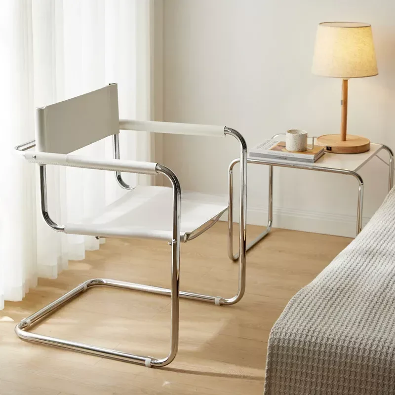 Work Back Support Dining Chairs Living Room Restaurant Metal Relax Meditation Office Lounge Armchair Nordic Silla Home Furniture