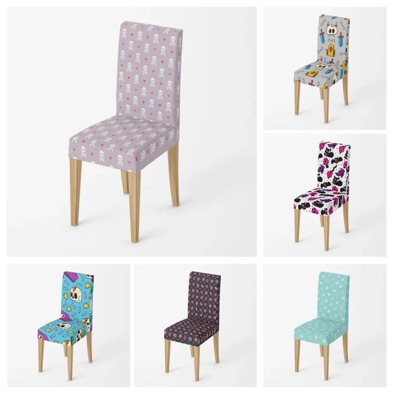 Home chair Covers kitchen adjustable dining elastic fabric chairs cover wedding Desk stretch back restaurant Halloween Autumn