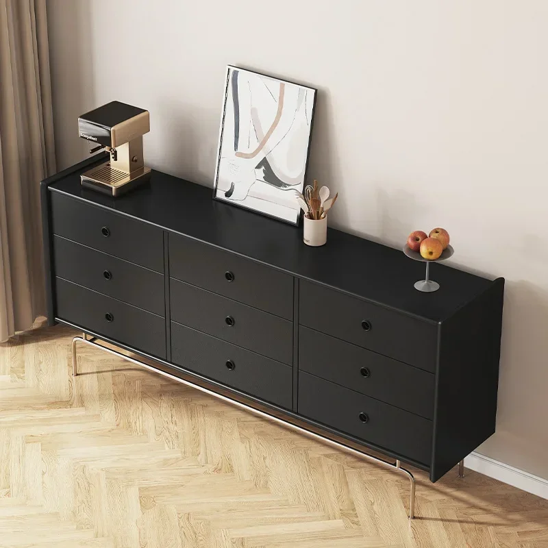 Large Chest of 5 Drawers Sideboard Buffet Cabinet Bedroom Cabinet with Wood Drawers Organizer Living Room Side Table Hallway - Image 5