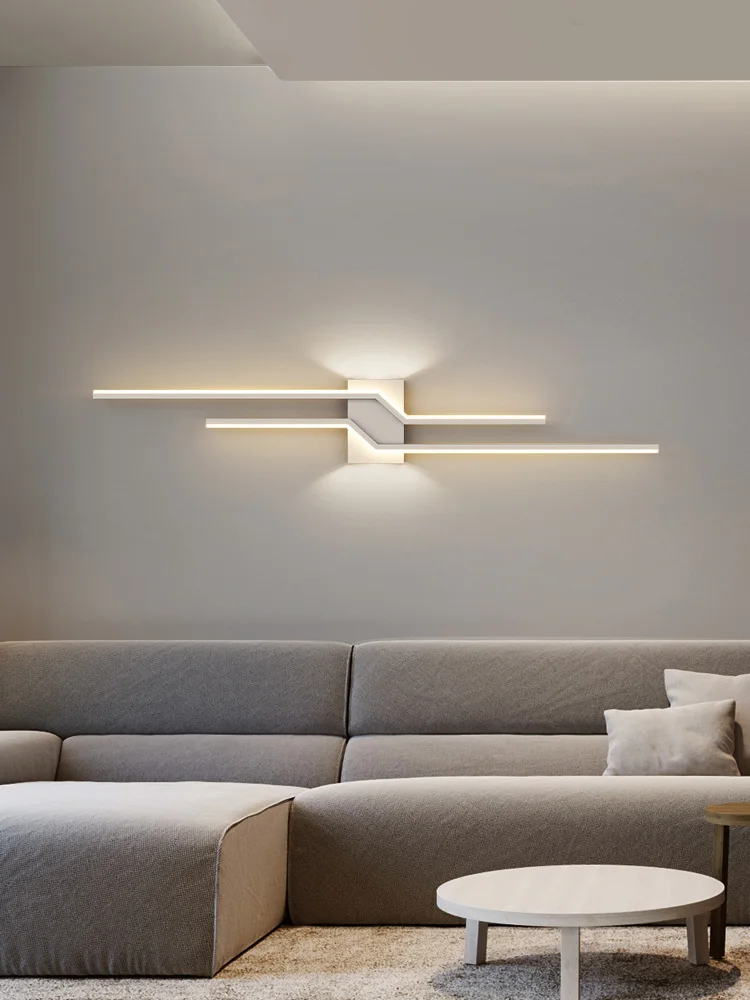 Wall lamp living room TV background wall wall lantern minimalist strip lamp bedroom bedside decoration aisle lamps bracket light - Image 6