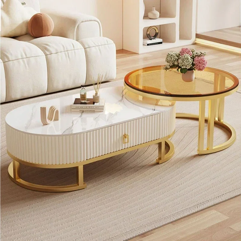 Accent Coffee Table Designer Stands Small Modern Table Console Salon Living Room Mobile Mesa De Centro De Sala Home Furniture - Image 5
