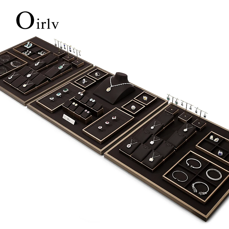 Oirlv Professional Jewelry Display Set Shop Cabinet Display Props for Necklace Display Watch Ring Earring Decoration Rack New