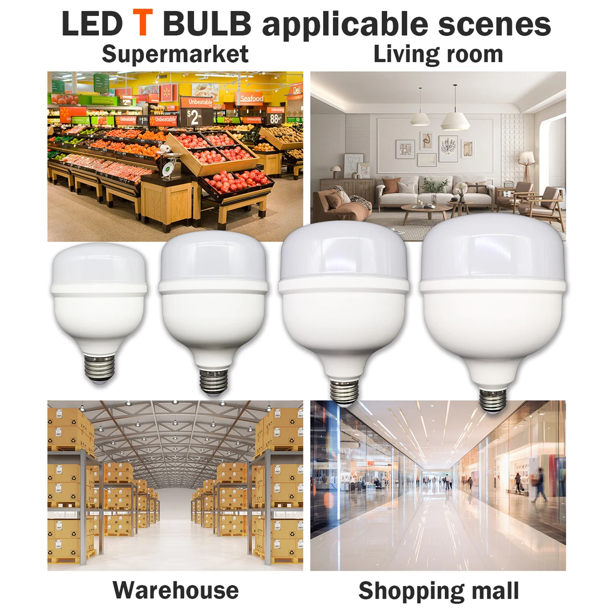 LED Bulb AC 110V 220V E27 LED lamp 20W 30W 40W 50W Lampada LED Light Bombilla Spotlight Lighting Lamp for home derection - Image 5