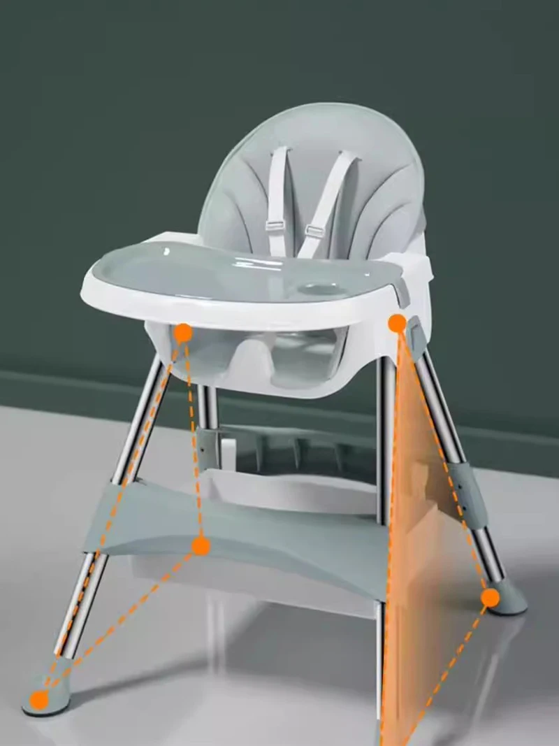 Baby Foldable Portable Home MultifunctionalDining Chairs Children Design Minimalist Dining Chairs Cadeira Home Furniture HYDC - Image 3