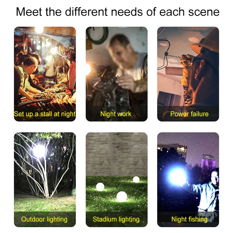 Super Sale USB Rechargeable LED Emergency Lights Outdoor Portable Lanterns Emergency Lamp Bulb Battery Lantern BBQ Camping Light - Image 6