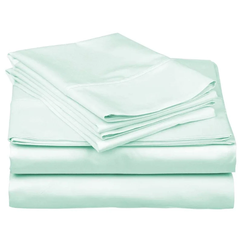 One Flat Sheet 100% Cotton 600 TC White Gray Blue Pink Colors Queen Size 245x250 Cm Customize - Image 4