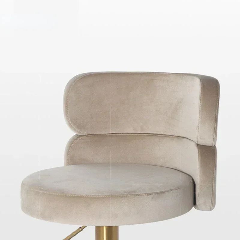 Nordic Design Bar Chair Breakfast Luxury Bar Lifting Adjustable Dinning Chair Soft Reception Bar Chairs White Salon Furniture - Image 4