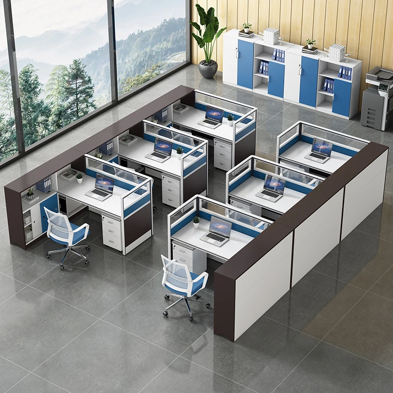 Staff office desk 4-person office screen desk partition computer office desk and chair combination staff desk multi-person - Image 4