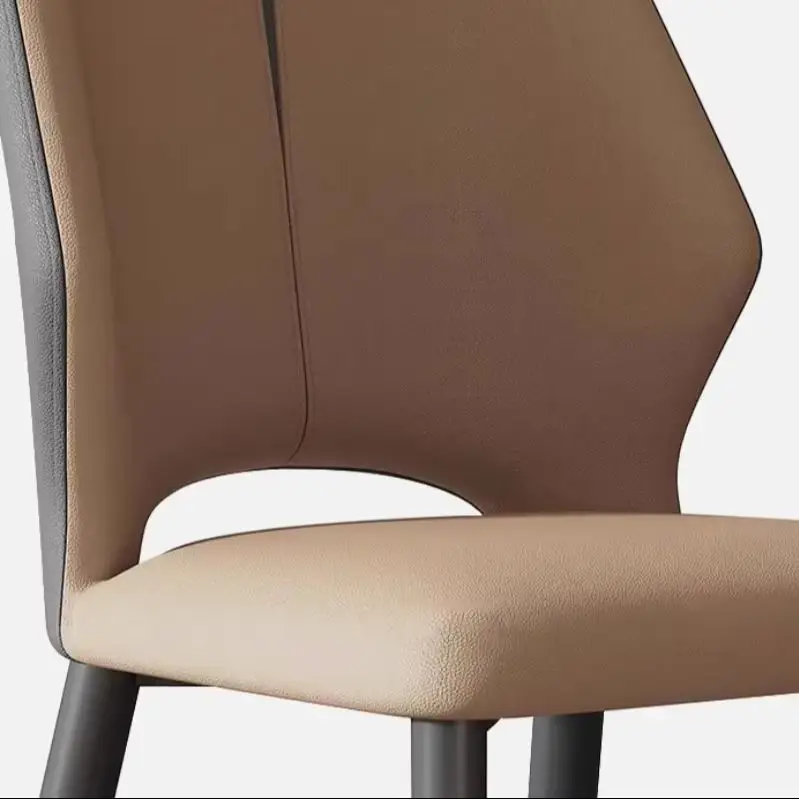 Hotel Leather Chair Lounge Party Mini Dining Chairs Luxury Cheerful Kitchen Recliner Armchair Chaise Salle A Manger Furniture - Image 5