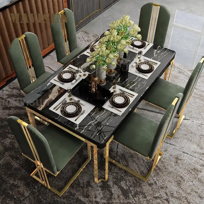 Dining Table Modern Living Room Center Restaurant Tables Garden Individual Kitchen Chairs Luxury Mesa Plegables Dinning Bar