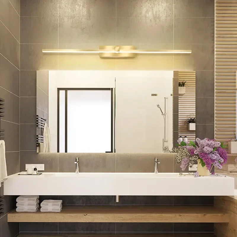 Modern LED Wall Lamp Bathroom Hardwares Golden Bathroom Mirror Lamp For Bedroom Living Room Wall Sconce Bath Mirror Line Lamp - Image 5