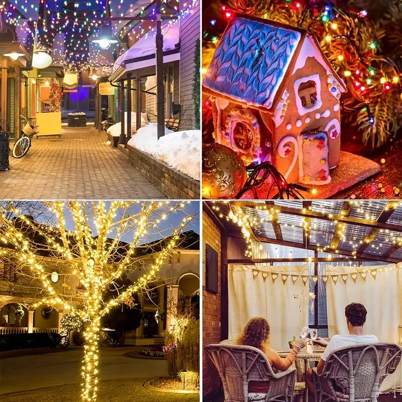 5m/10m/20m/30m LED Solar Light Outdoor Waterproof Garden Fairy String Lights 8 Modes Lighting For Christmas Copper Wire Lamp - Image 6