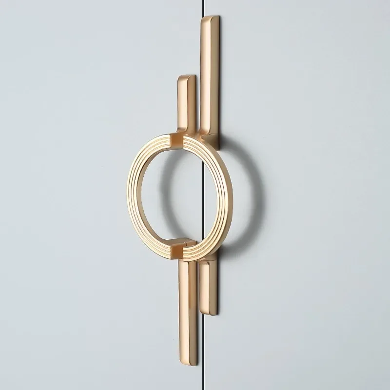 Chinese Style Wardrobe Handle Cabinet Door Modern Minimalist Cabinet Door Handle Drawer Handle High-end Circular Long Handle
