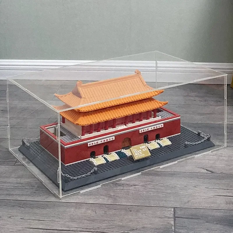 Acrylic Display Case for Collectibles Assemble Clear/Black Base Display Box Home Storage for Lego Figures Doll Toys Figurines - Image 4