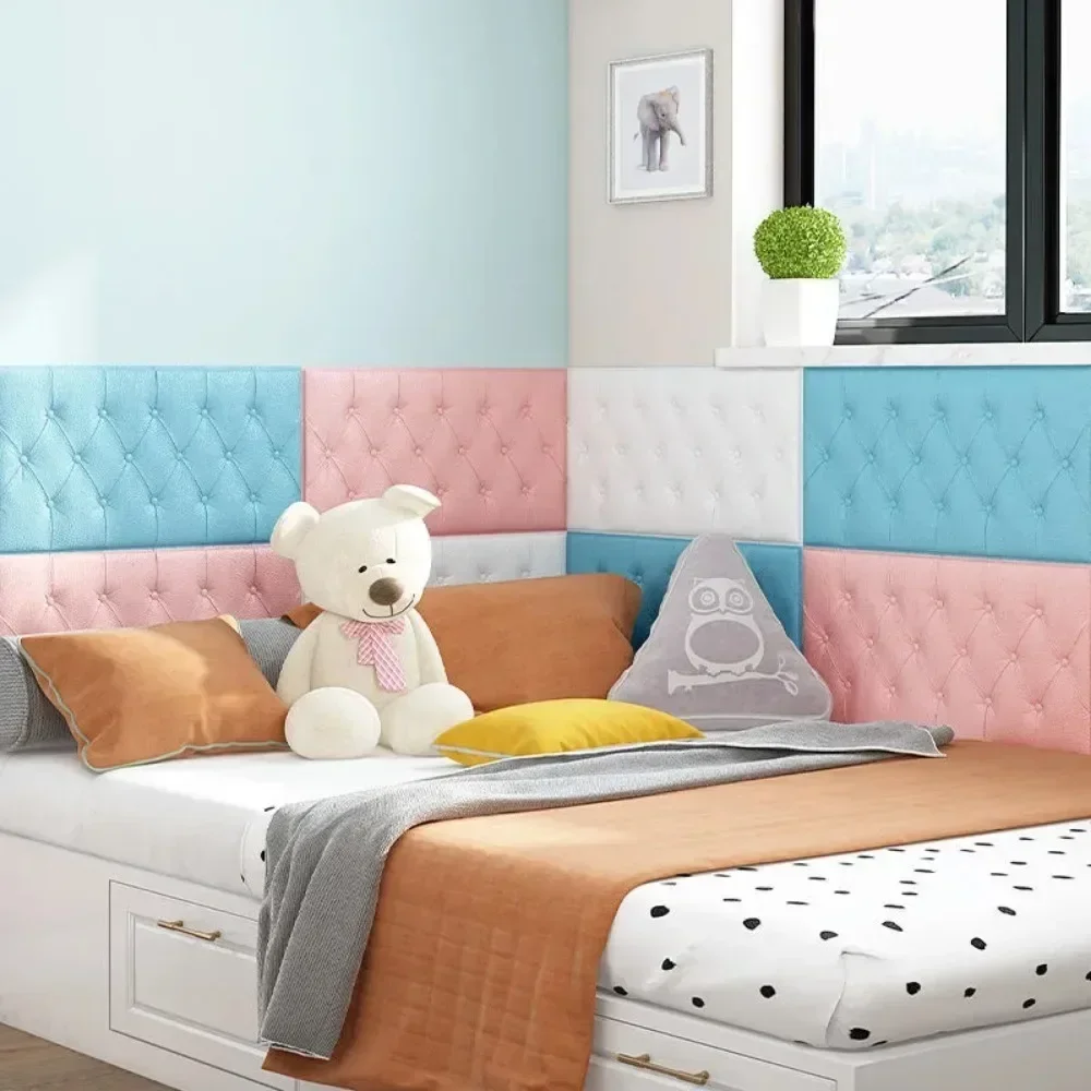 Anti-Collision 3D Soft Package Bed Sticker Thickened Self-Adhesive Wall Sticker Diy Tatami Headboard Bedroom Home Decoration 1pc - Image 2