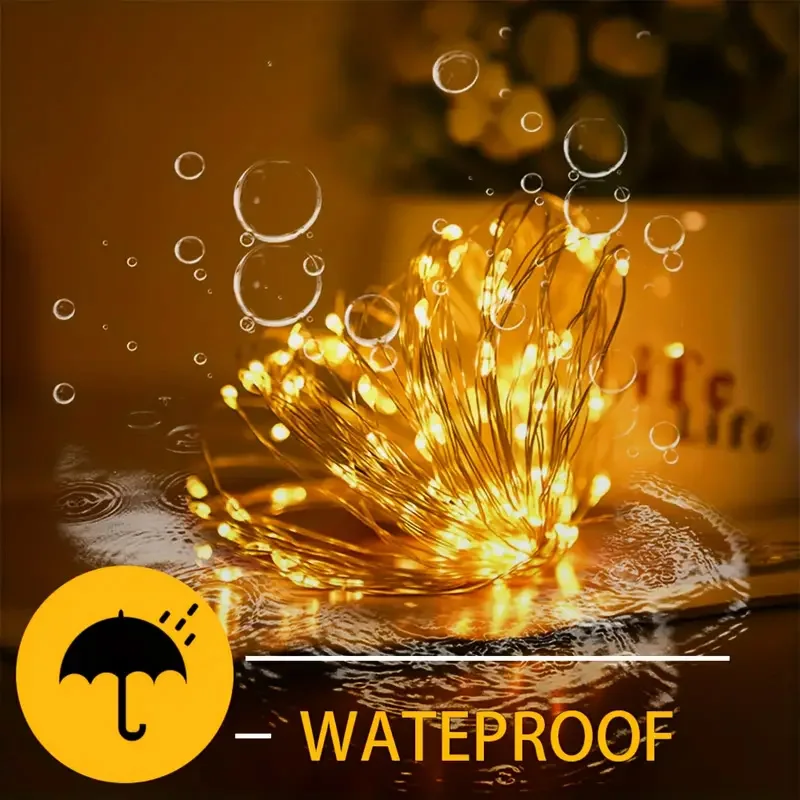 5m/10m/20m/30m LED Solar Light Outdoor Waterproof Garden Fairy String Lights 8 Modes Lighting For Christmas Copper Wire Lamp - Image 4