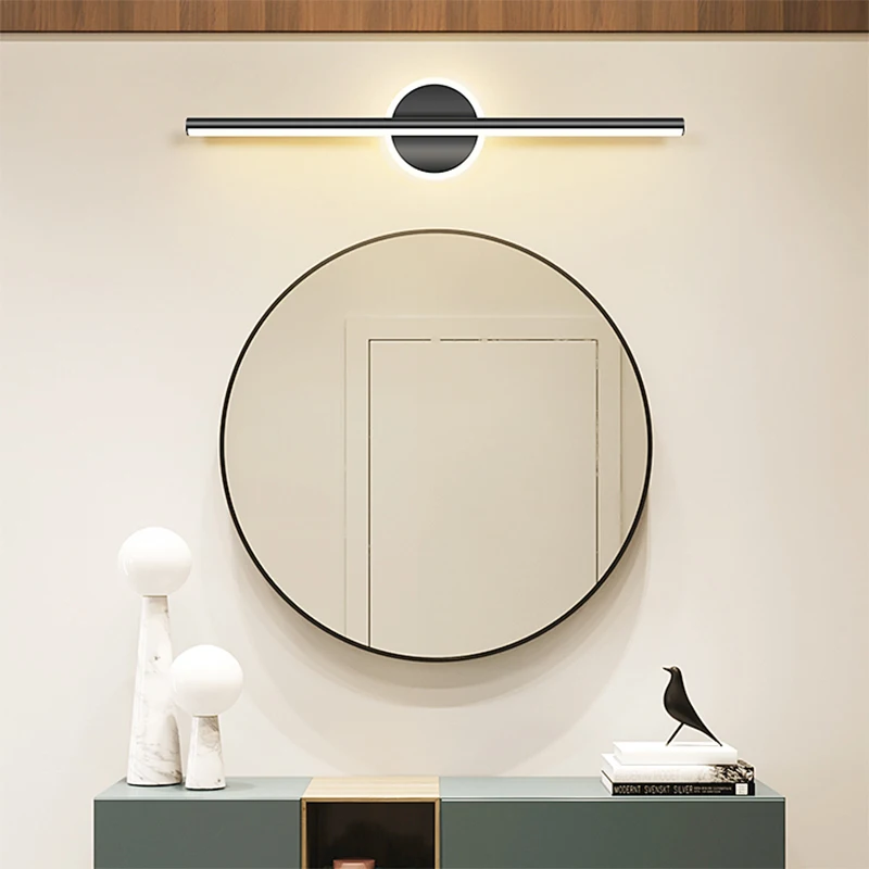Modern LED Wall Lamp 40/60cm Mirror Light Bathroom Toilet Black Gold Long Strip Fixture Home Decor Led Lighting Lamps Lustre - Image 4