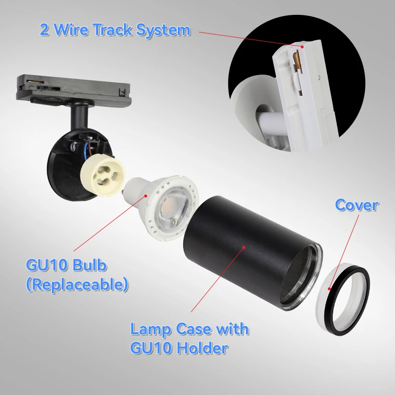 Led Track Light 85-265V COB Ceiling Track Lamp Rail Lighting System Set Rails Spot For Clothing Shop Living Room Store Home - Image 3