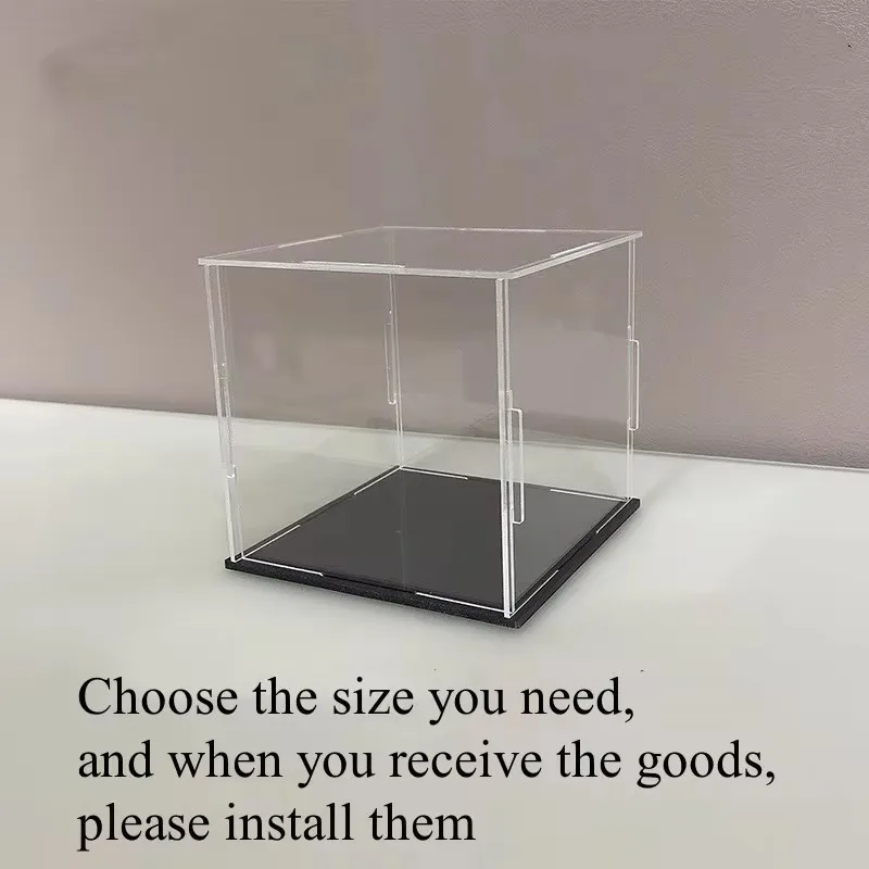 Clear Acrylic Display Case Dustproof Collectibles Assemble Showcase Toy Car Mini Figures Model Storage Organizer Blind Box - Image 6