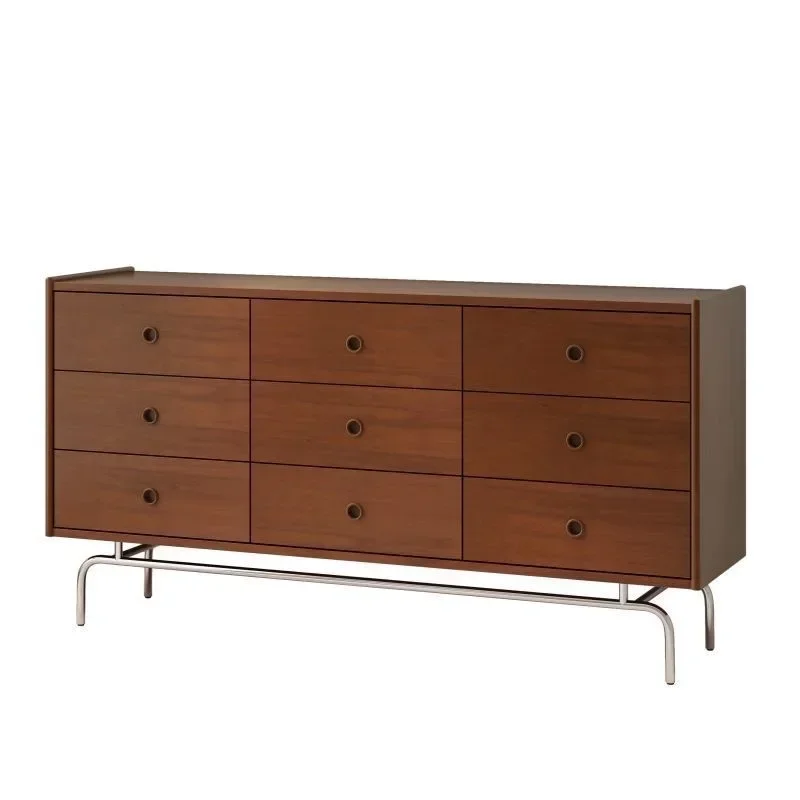 Large Chest of 5 Drawers Sideboard Buffet Cabinet Bedroom Cabinet with Wood Drawers Organizer Living Room Side Table Hallway - Image 6