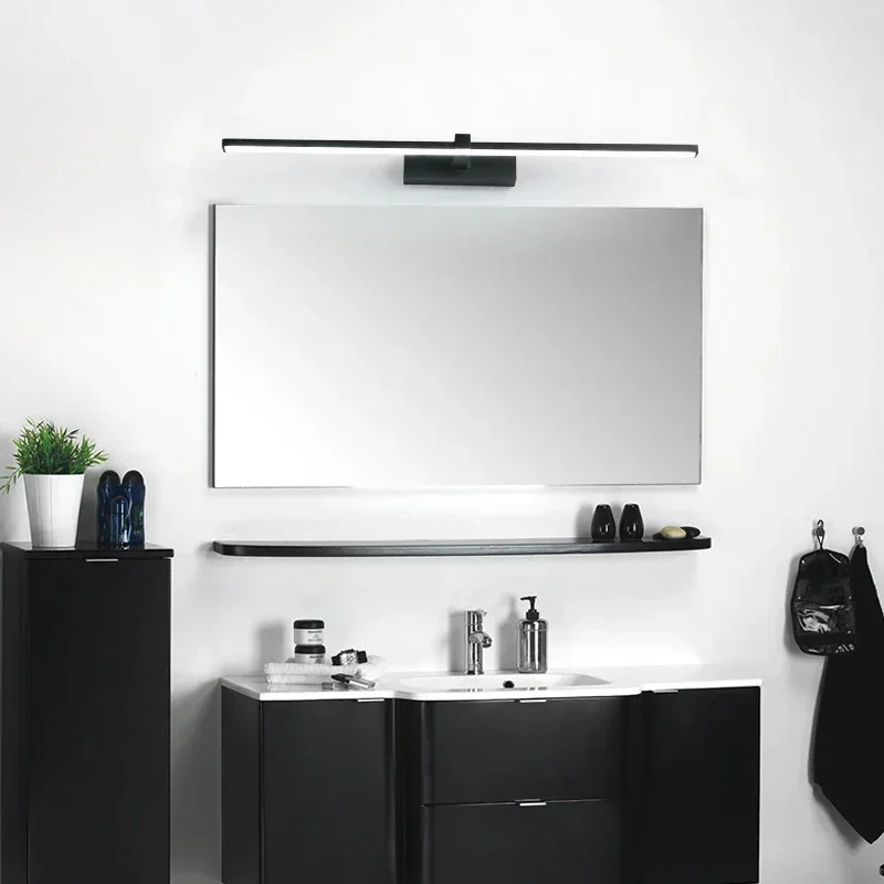 Modern LED Wall Lamp Bathroom Hardwares Sconce Three Colors Lights Aluminum Bathroom Bath Mirror Line Home Decor Light Fixture - Image 2