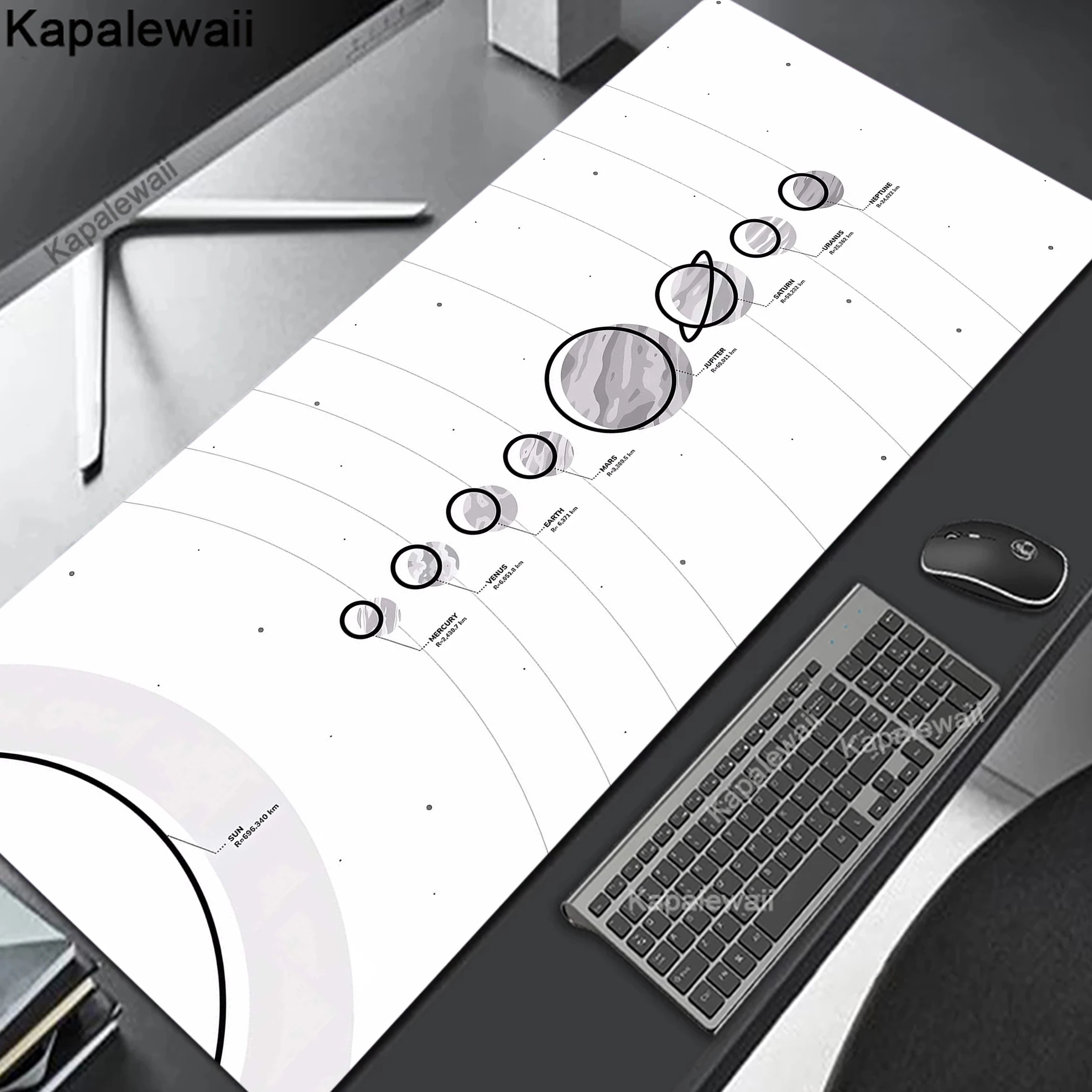 Gaming Mouse Pad Large Gamer Mousepad Solar System HD Print Computer Desk Mat Rubber Keyboard Pads XXL 900x400mm Mouse Mat - Image 3