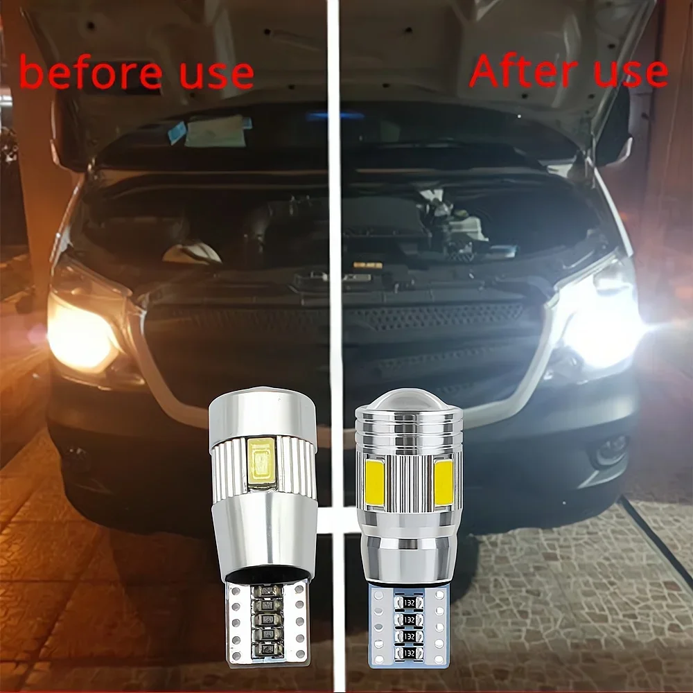 2Pcs T10 LED Auto Interior Xenon White Blue Pink CANBUS 5630 6SMD 12V Aluminum Bulb Side Marker Parking Lights Cob Turn Signal - Image 4