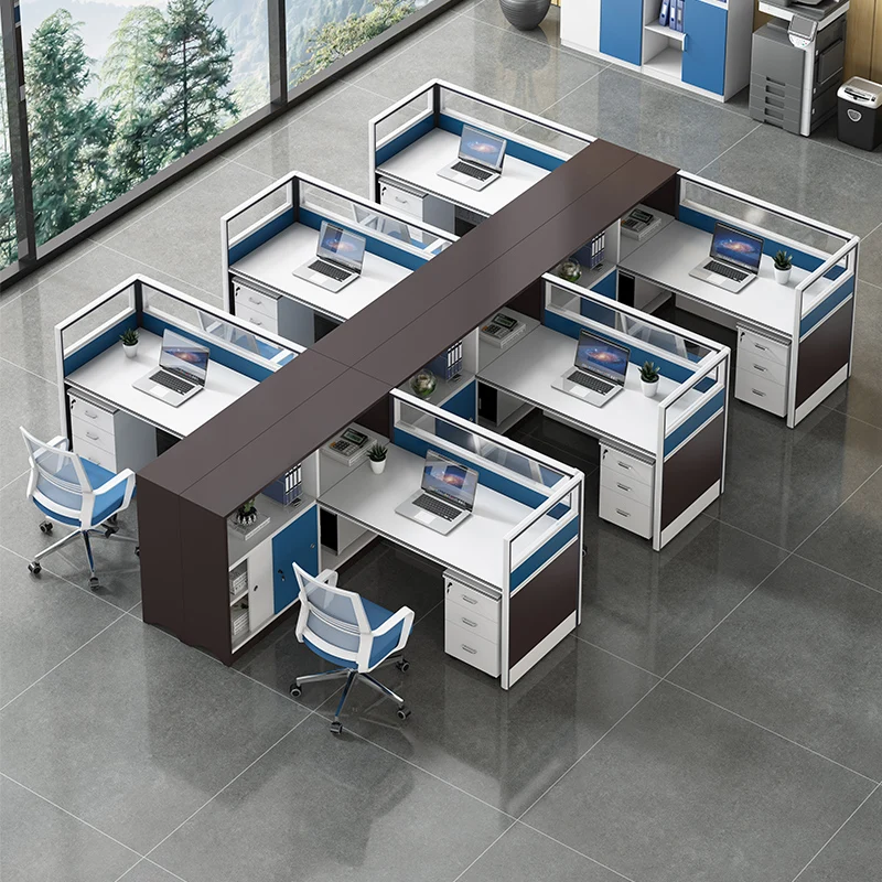 Staff office desk 4-person office screen desk partition computer office desk and chair combination staff desk multi-person - Image 6