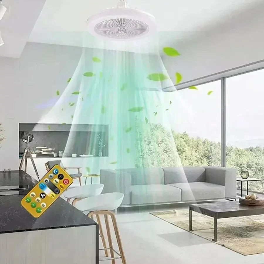 Smart 3 In 1 Ceiling Fan With Remote Control Lighting E27 Conversion Base 85-265v Lighting Base Suitable for Bedroom and Living - Image 6