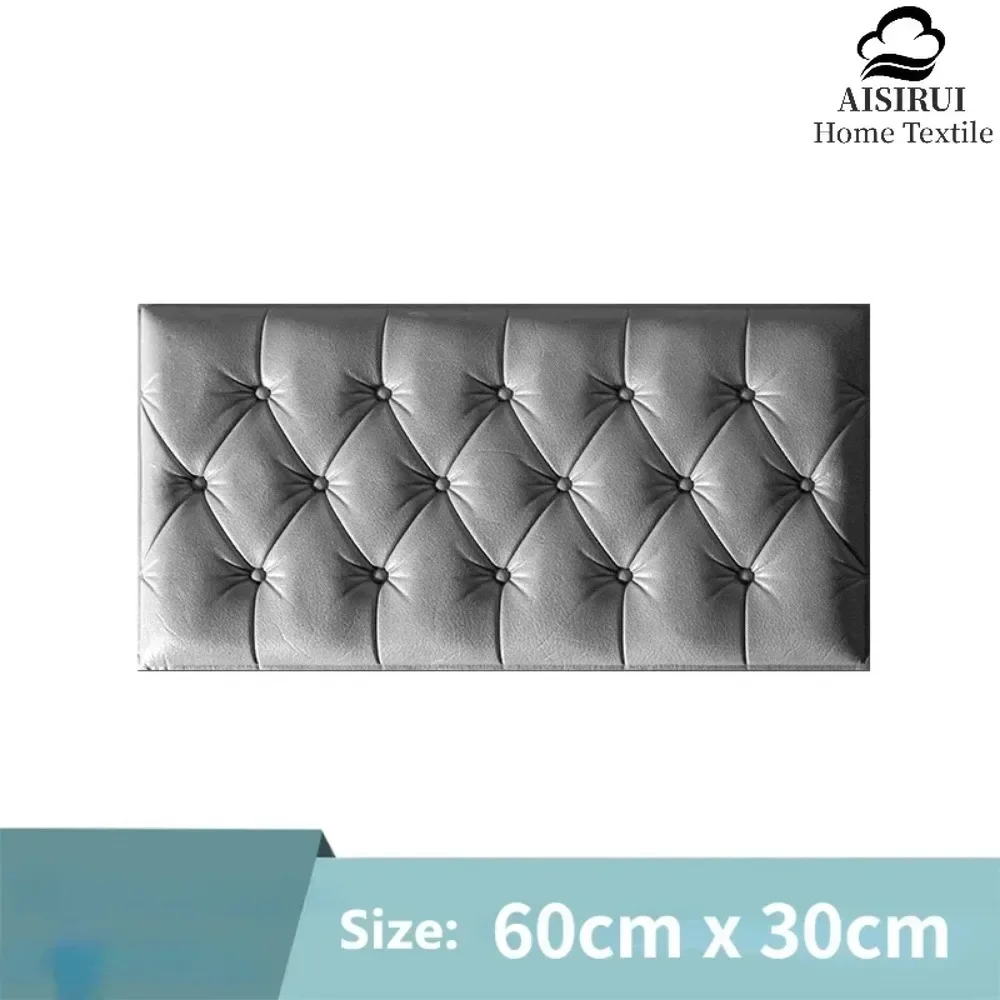 Home Decoration Anti-Collision 3D Soft Package Bed Sticker Thickened Self-Adhesive Wall Sticker Diy Tatami Headboard Bedroom - Image 3