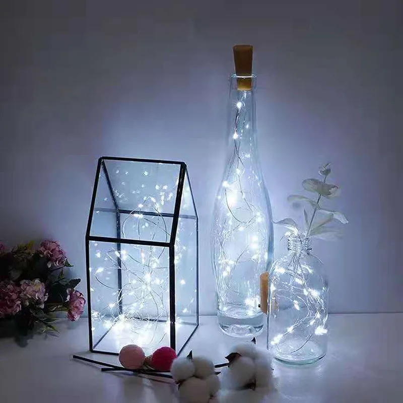 6pcs Wine Bottle Light With Cork LED String Lights Battery Powered Fairy Lights Garland Christmas Party Wedding Bar Decoration - Image 3