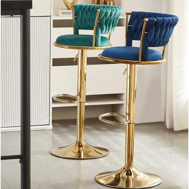 Simple Swivel Lifting Bar Chair High Stool, Nordic Back of A Chair Modern Furniture High Elastic Sponge Bar Stool - Image 4