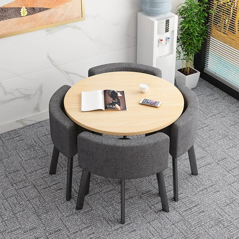 Set 4 Chairs Kitchen Tables Mobile Round Center Free Shipping Poker Table Luxury Gaming Mesas De Jantar Home Furniture HDCZ - Image 2