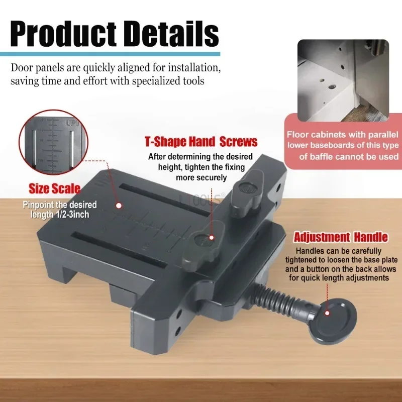 Cabinet Door Mounting Jig Cabinets Frame Install Clamp Household Hidden Door Mounting Support Arm Mini ABS Plastic Bracket Tools - Image 3