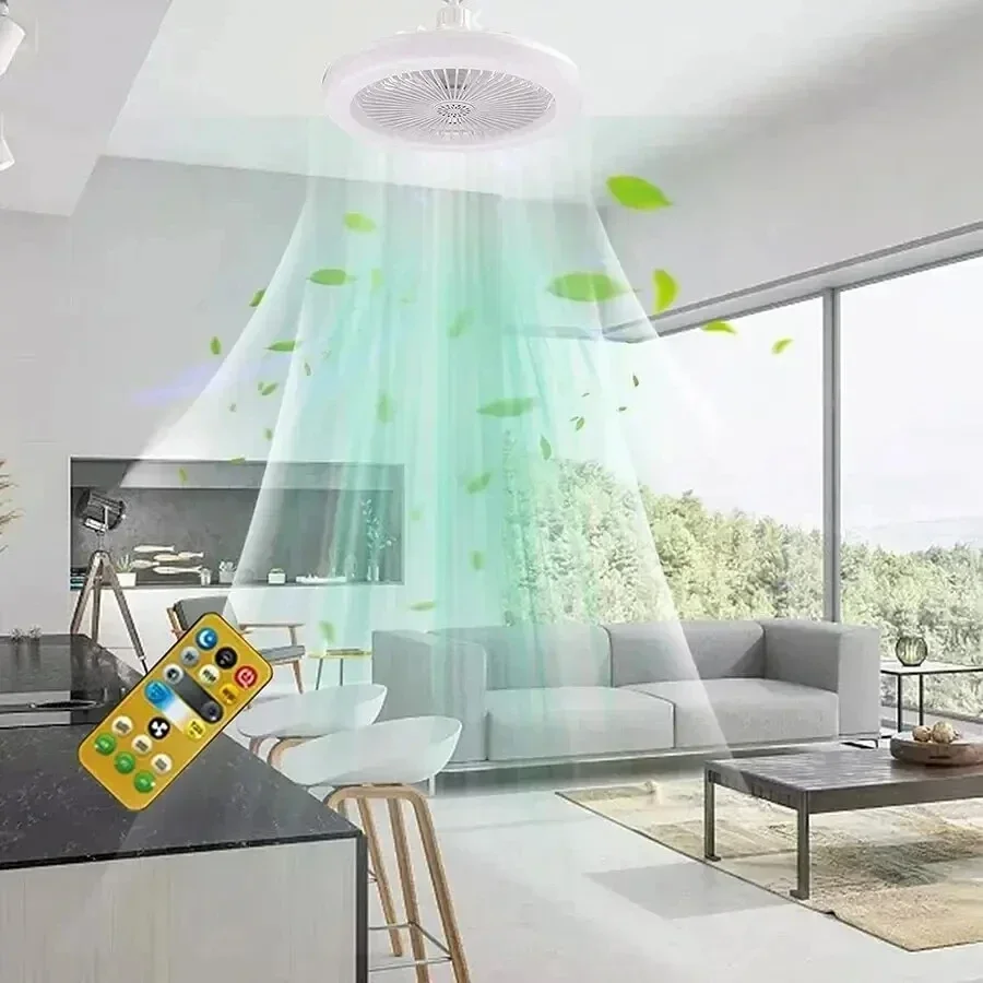 Smart 3 In 1 Ceiling Fan With Remote Control Lighting E27 Conversion Base 85-265v Lighting Base Suitable for Bedroom and Living - Image 5