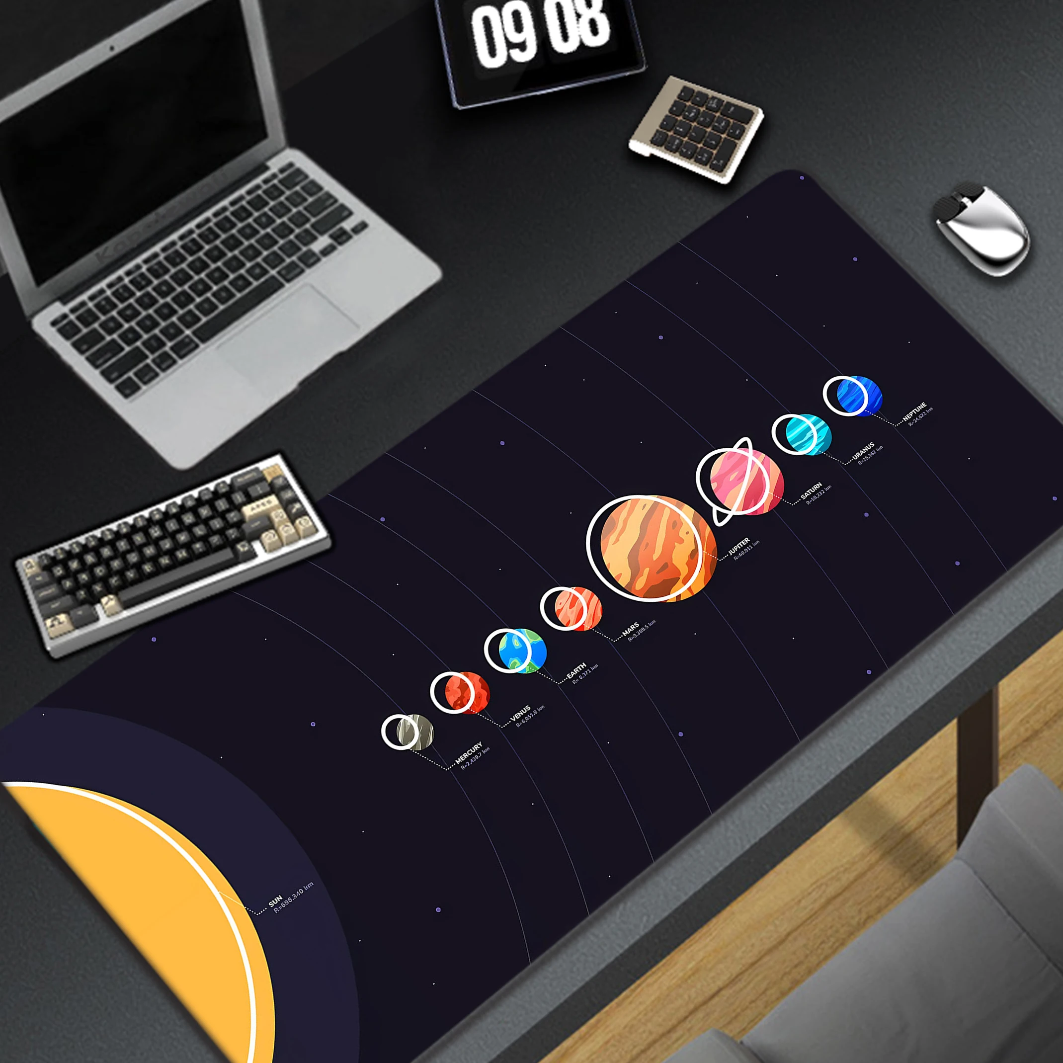 Extended Mousepad Solar System Gaming Speed Keyboard Pads Desk Mat Office Gaming Rubber Mouse Pad Tapis de Souris 900x400mm - Image 2