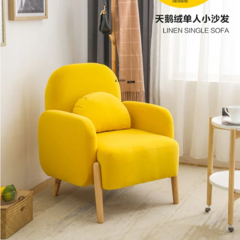 Single Person Sofa Lazy Chair Balcony Home Leisure Armchair Bedroom Living Room Small Apartment Nordic Luxury Sofa Muebles