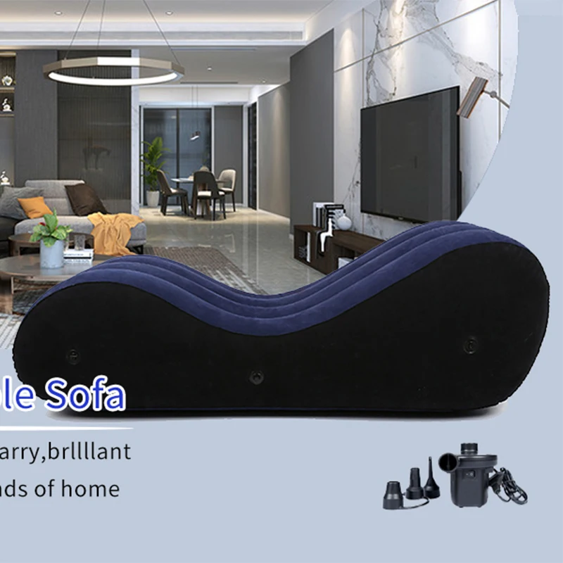 Portable Inflatable Sofa Bed S-shaped Love Position Labor-saving Sitting Wedge Husband Wife Pillow Better Love Life Furniture - Image 3