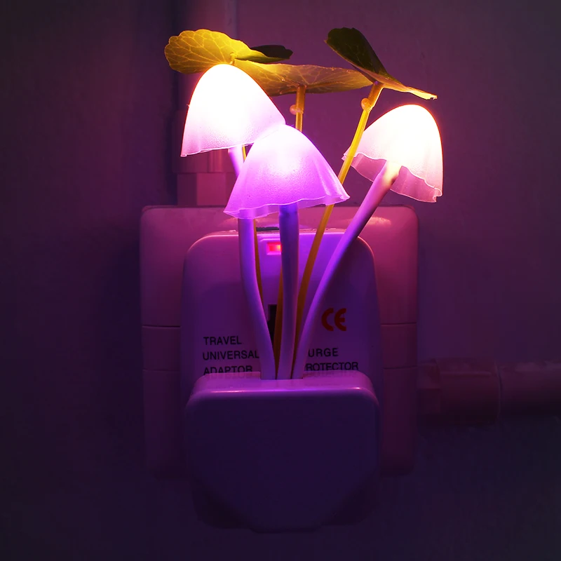 European Plug Sensor LED Beautiful Light Sensor Romantic abajur infantil Mushroom Night Light Dreambed Illumination - Image 3