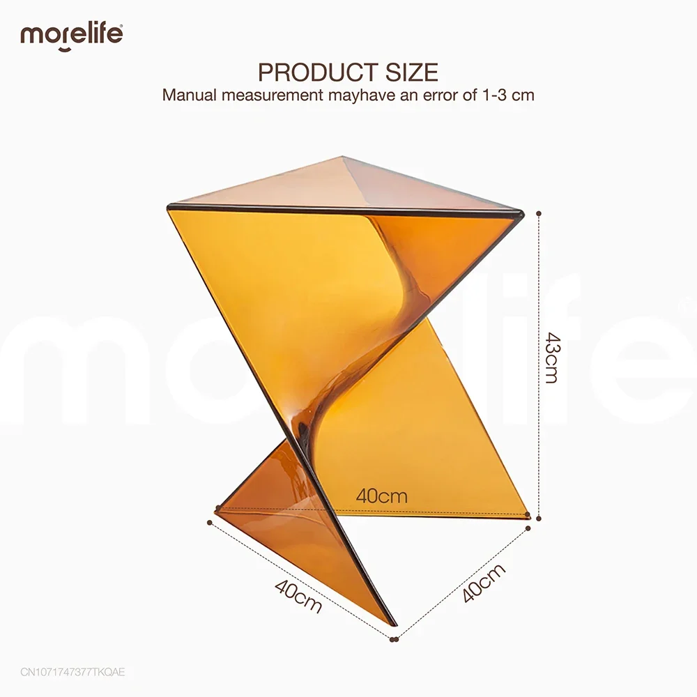 Nordic Acrylic Amber Color Coffee Table Living Room Transparent Side Table Creative Geometric Bedside Tables Furniture YX01+ - Image 6