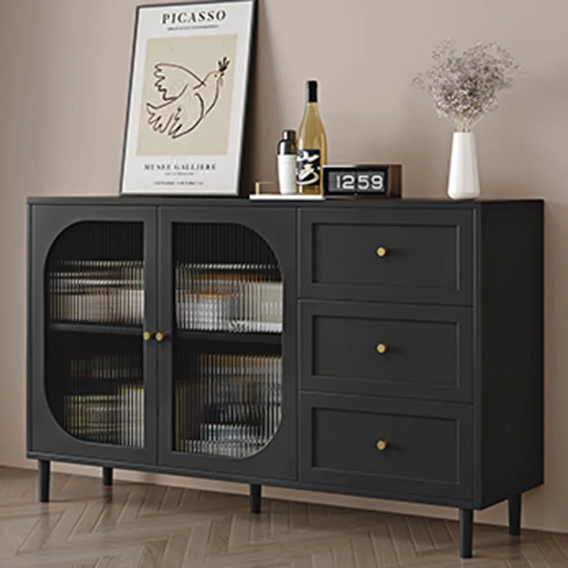 Cheap Cabinets Display Cabinet Luxury Living Room Furniture Buffet The Black Wooden Modern Gabinete Curio Locker Closet Plastic - Image 2