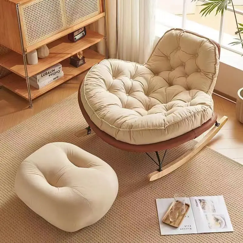 Nordic Modern Rocking Chairs Living Room Lazy Sofa Chair Big Rocking Chair Load capacity 200KG Sectional Home Room Furniture - Image 3